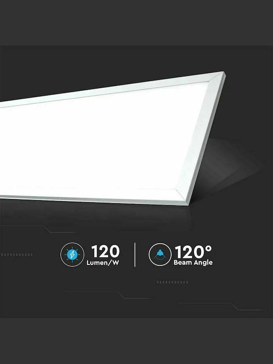 V-TAC Vt-12031 Rectangular Recessed LED Panel 29W with Cool White Light 6000K 120x30cm
