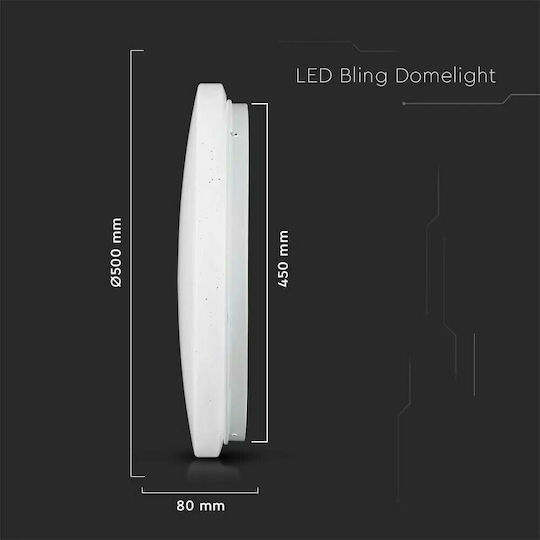 V-TAC Στρογγυλό Εξωτερικό LED Panel 18W με Ρυθμιζόμενο Λευκό Φως 50εκ.