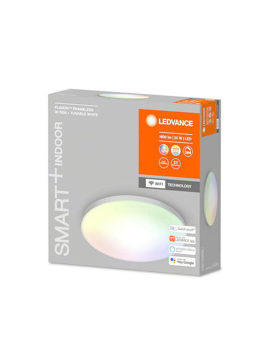 Ledvance Smart Planon Frameless Wifi Round Outdoor LED Panel 20W with RGB Lighting 30cm