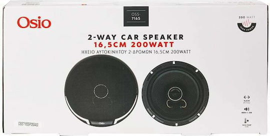 Osio 112325-0003 Σετ Ηχεία Αυτοκινήτου 6.5" με 200W RMS (2 Δρόμων)