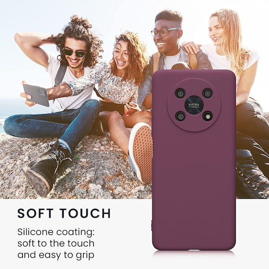 KWmobile Umschlag Rückseite Silikon 1.3mm Bordeaux Violet (Honor Magic4 Lite)