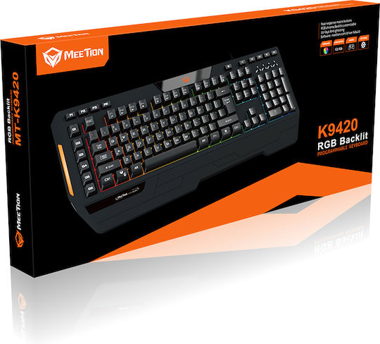 Meetion K9420 Gaming Πληκτρολόγιο με RGB φωτισμό (Αγγλικό US)