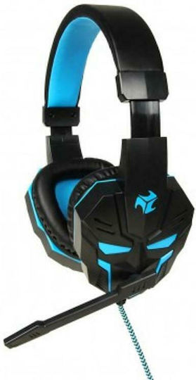 iBox X8 Over Ear Gaming Headset με σύνδεση 2x3.5mm / USB Black/Blue