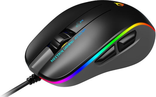 Meetion GM230 RGB Gaming Ποντίκι 12800 DPI Μαύρο