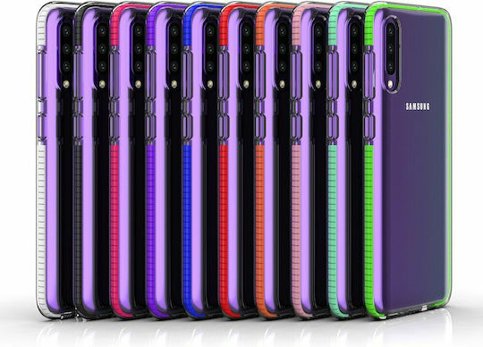 Hurtel Spring Back Cover Σιλικόνης 1mm Ροζ (Galaxy A50)
