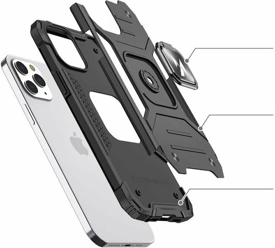 Wozinsky Ring Armor Umschlag Rückseite Kunststoff Silber (iPhone 12 / 12 Pro)