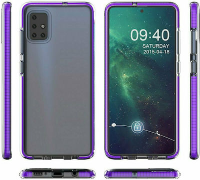 Hurtel Spring Coperta din spate Silicon Albastru (Galaxy A21s)