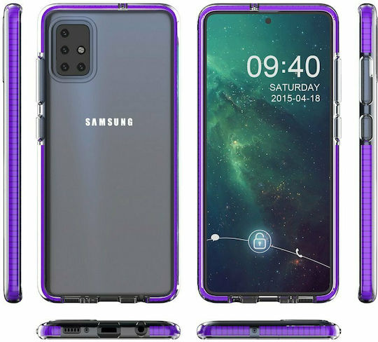 Hurtel Spring Back Cover Silicon 0.3mm Turcoaz (Galaxy A51)