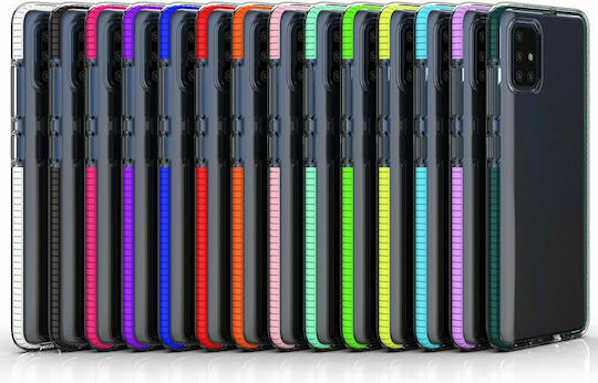 Hurtel Spring Back Cover Silicon 1mm Galben (Galaxy A21s)