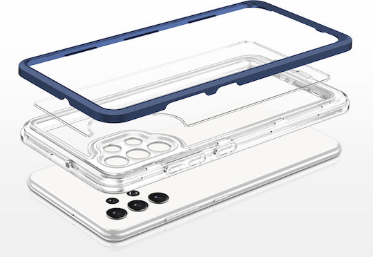 Hurtel Clear 3in1 Back Cover Silicone 1.1mm Blue (Galaxy A32 5G)