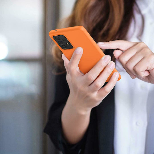 Hurtel Soft Flexible Rubber Umschlag Rückseite Silikon Blau (Galaxy A22 4G)