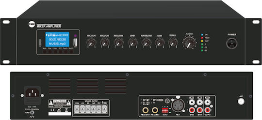 CMX Audio EA-60A Integrated Commercial Amplifier 60W/100V Equipped with USB/FM/Bluetooth Black