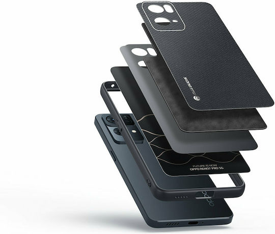 Dux Ducis Fino Umschlag Rückseite Kunststoff Schwarz (Oppo Reno7 Pro 5G)