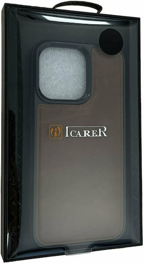 iCarer Leather Oil Wax Задна корица Кожа Кафяв (iPhone 13 Pro)