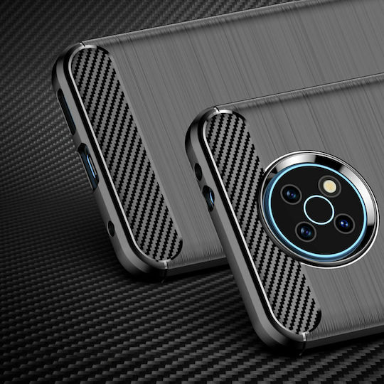 Hurtel Carbon Задна корица Силикон Черен (Nokia G50)