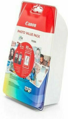 Canon PG-540XL/CL-541XL Photo Value Pack με 2 Μελάνια Εκτυπωτή InkJet Μαύρο / Πολλαπλό (Color) (5222B013)