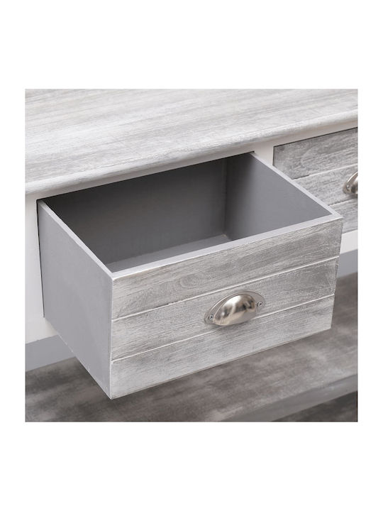 Solid Wood Console Table Antique Grey L108xW30xH76cm