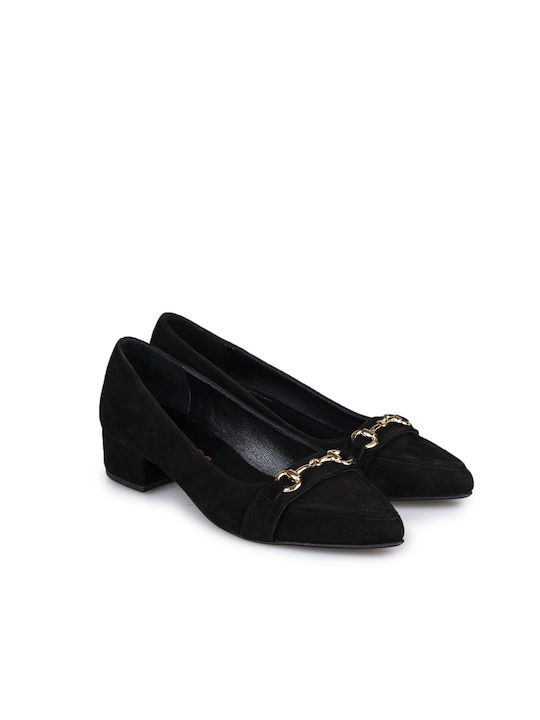 Sagiakos Suede Black Heels