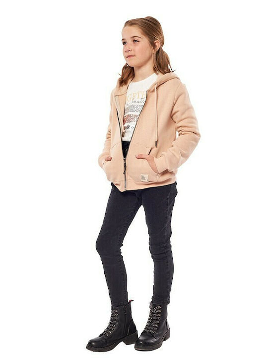 Kids Sweatshirt Cardigan Cotton with Hood Gray