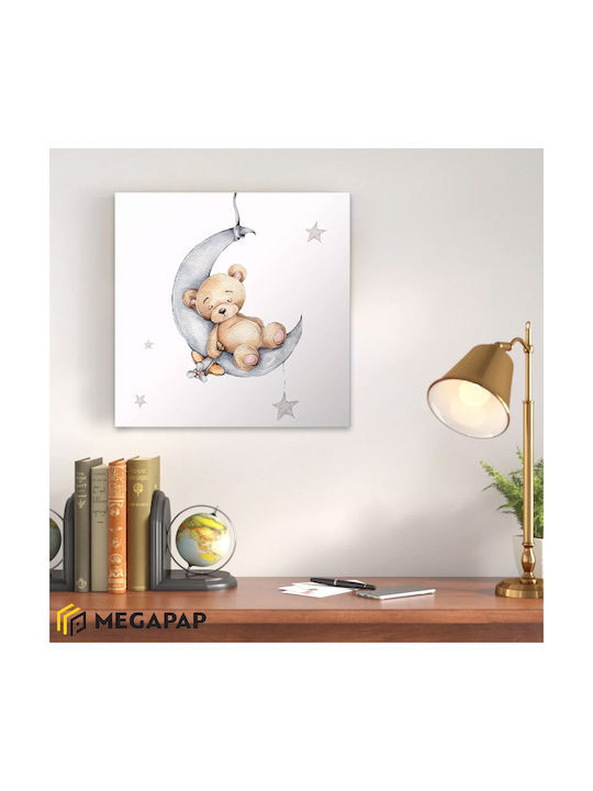 Megapap Kids Canvas Wall Painting Baby Bear 40x40cm