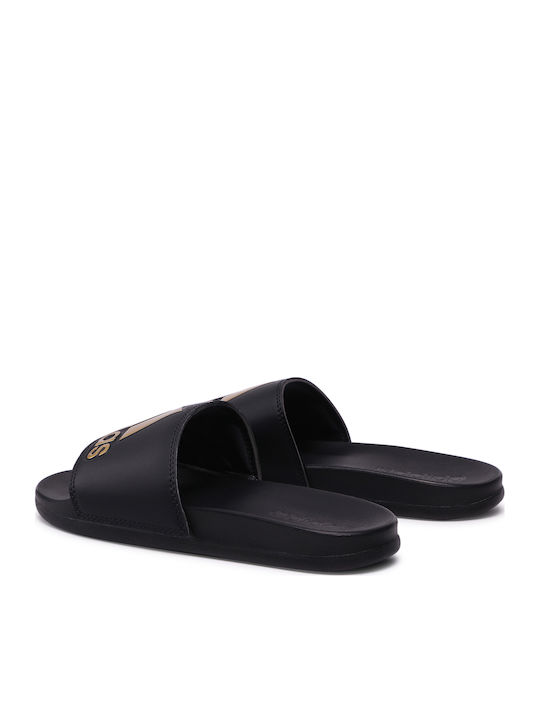 Adilette Cloudfoam Plus Logo Ανδρικά Slides Μαύρα