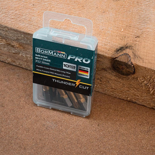 Bormann Pro Set 10 Schraubendreher-Bits Kreuz BHT3525