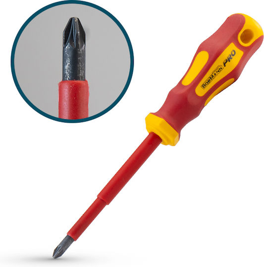 Bormann Pro BHT7096 Magnetic Electrician VDE 1000V Screwdriver Cross with Length 100mm