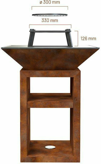 Vulcanus Pro730 Grătar de Gătit Metalic cu picioare 33cmx33cmcm.