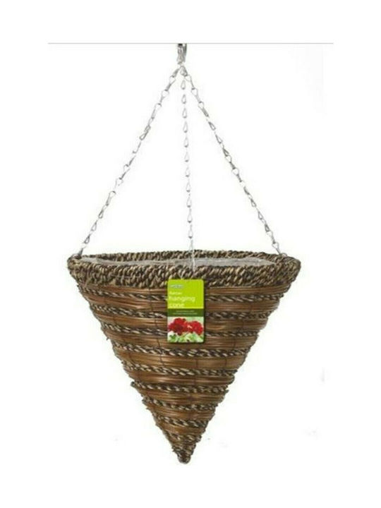 Gardman Κρεμαστό Κασπώ Ψάθινο Καφέ 34x34x40εκ.
