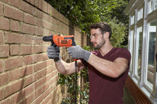 Black & Decker BEH200K Κρουστικό Δράπανο 500W με Θήκη