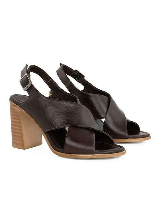 Castor Anatomic Leather Women's Sandals Brown