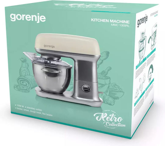 Gorenje MMC1000RL Κουζινομηχανή 1000W με Ανοξείδωτο Κάδο 4.5lt