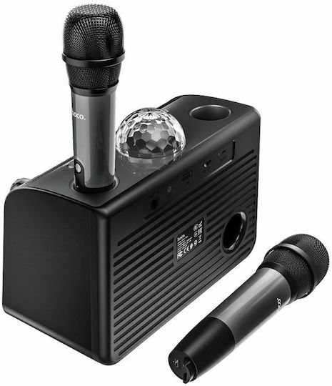 Hoco Karaoke Speaker With Wireless Microphone And Lighting Effects BS41 Warm Sound HC-BS41 Black