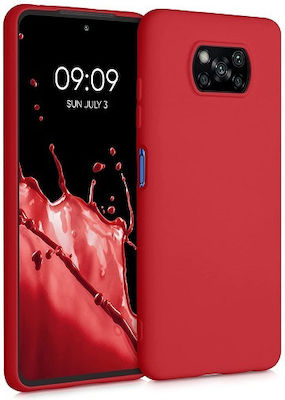 iNOS Soft TPU Umschlag Rückseite Silikon Rot (Poco X3 NFC / X3 Pro)