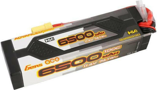Gens Ace Advanced Μπαταρία Li-Po 11.4V 6500mAh 100C 3S EC5 για Τηλεκατευθυνόμενο