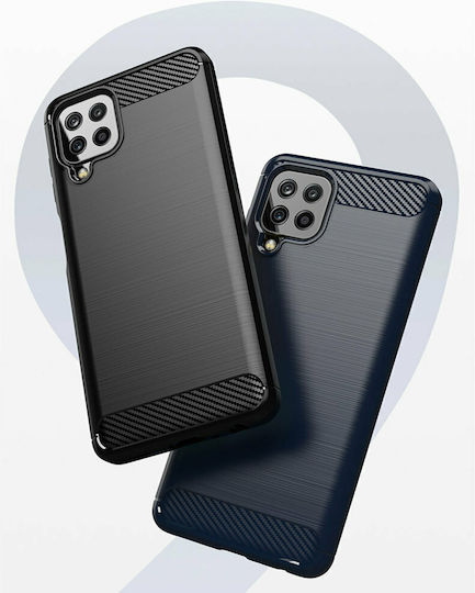 Hurtel Carbon Back Cover Silicone Blue (Galaxy A22 4G)