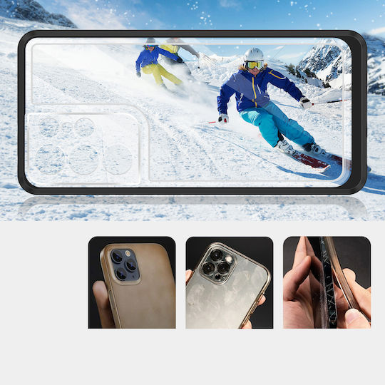 Hurtel Clear 3in1 Back Cover Σιλικόνης Μαύρο (Galaxy S22 Ultra 5G)