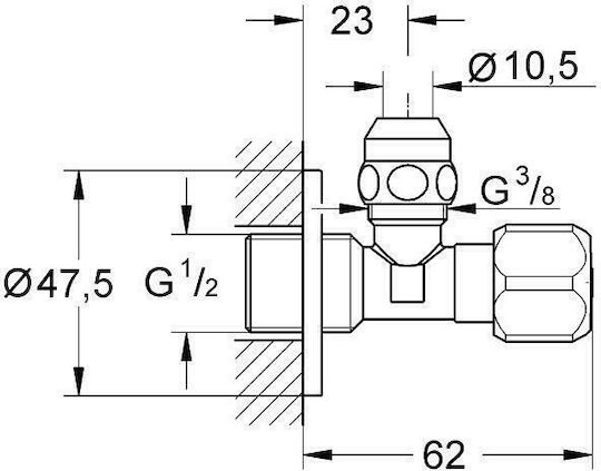 Grohe Βάνα / Διακόπτης Γωνιακός