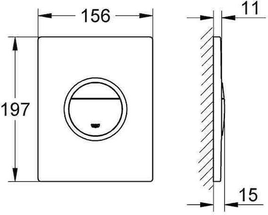 Grohe Nova Cosmopolitan Flush Plate Dual Flush