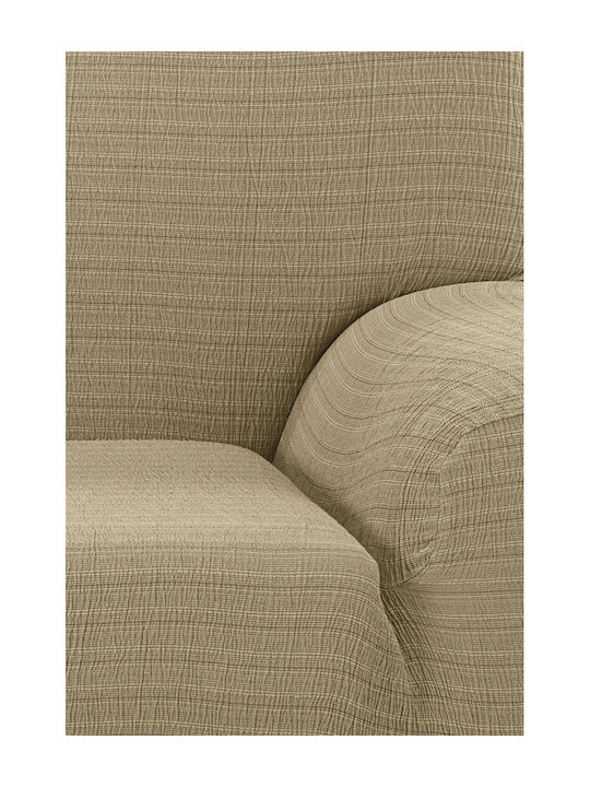 Mc Decor Two Seater Sofa Elastic Cover Akari Μπεζ 140cm