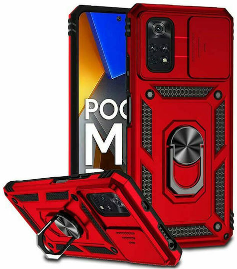 Bodycell Armor Slide Back Cover Πλαστικό Κόκκινο (Poco M4 Pro 5G / Redmi Note 11s 5G)