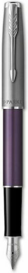 Parker Sonnet Essential Writing Pen Fine Purple made of Steel with Red Ink 2169366