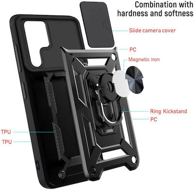 Bodycell Armor Slide Back Cover Πλαστικό Ανθεκτική Μαύρο (Poco X3 NFC / X3 Pro)