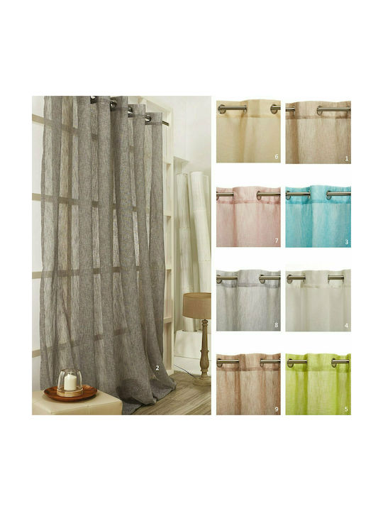 Whitegg Curtain with Grommet K006 3 Blue 270x280cm