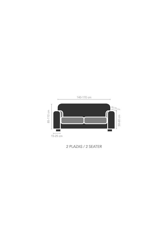 Mc Decor Akari Elastic Cover for Two Seater Sofa Green 140εκ. 1pcs MCL.EL.AKARI.DI-PRASINO