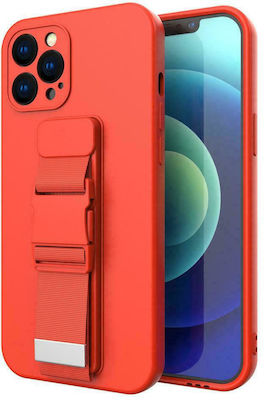 Hurtel Rope Air Bag Back Cover Silicone 1mm Red (Galaxy A12)