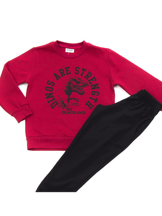 Trax Kids Sweatpants Set Burgundy 2pcs