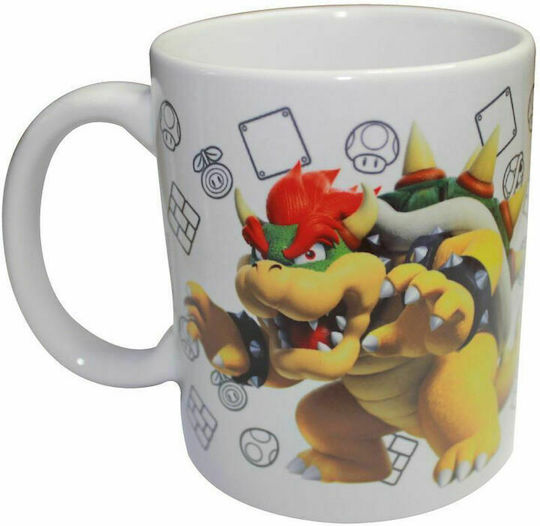 Nintendo Super Mario Bros Bowser Чаша Керамично Многоцветна 2бр