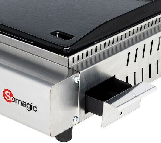 Somagic Electric Flat Top Griddle 49.5x46x19.5cm 2.2kW with Flat Plate Stila