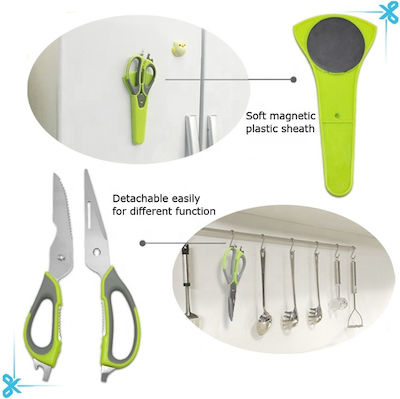 Stainless Steel Kitchen Scissor 22.5cm Green